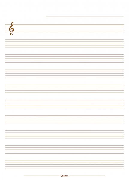 Quotus - Pagina pentagramma Taccuino Musica